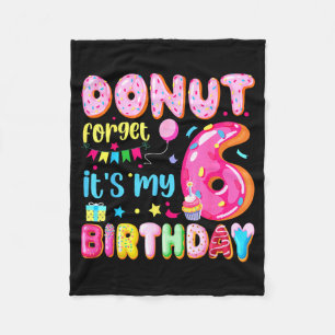 Cobertor De Velo É Meu 6º Aniversário Donut Não Esqueça Pun Anivers