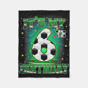 Cobertor De Velo É Meu 6º Aniversário Futebol Masculino 6 Anos Fest