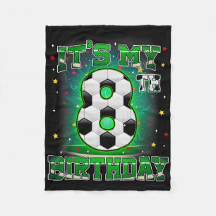 Cobertor De Velo É Meu 8º Aniversário Futebol Masculino 8 Anos Fest