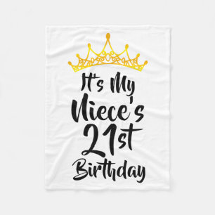 Cobertor De Velo É o 21º aniversário da minha sobrinha Coroa Feliz