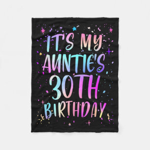 Cobertor De Velo É o 30º Aniversário da Minha Tia Colorido Feliz 30