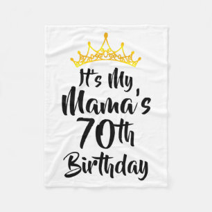 Cobertor De Velo É o 70º Aniversário da Minha Mamãe Coroa Feliz 70 
