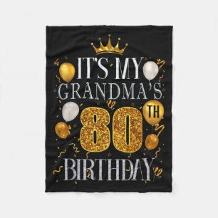 Cobertor De Velo É o 80º Aniversário da Minha Avó Feliz Aniversário