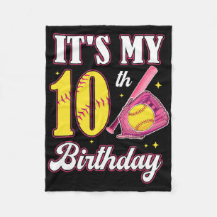 Cobertor De Velo É o meu 10º aniversário Softll Menina de 10 anos P