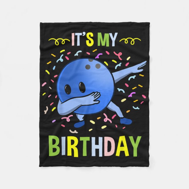 Cobertor De Velo É o meu Byll de Boliches de Aniversário (Frente)