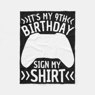 Cobertor De Velo É o meu nono aniversário, Sinal de minha camisa, m