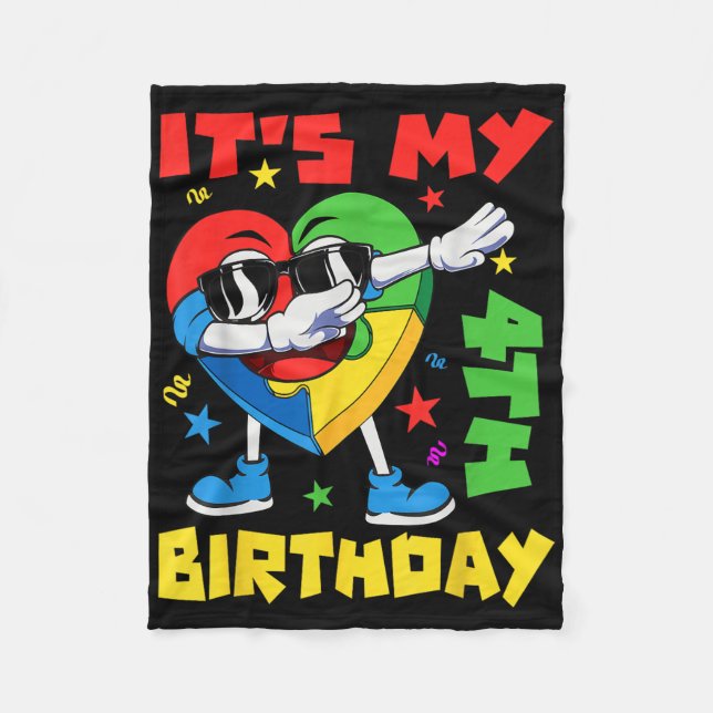 Cobertor De Velo É O Meu Quarto Aniversário A Dabbing Quebra-cabeça (Frente)