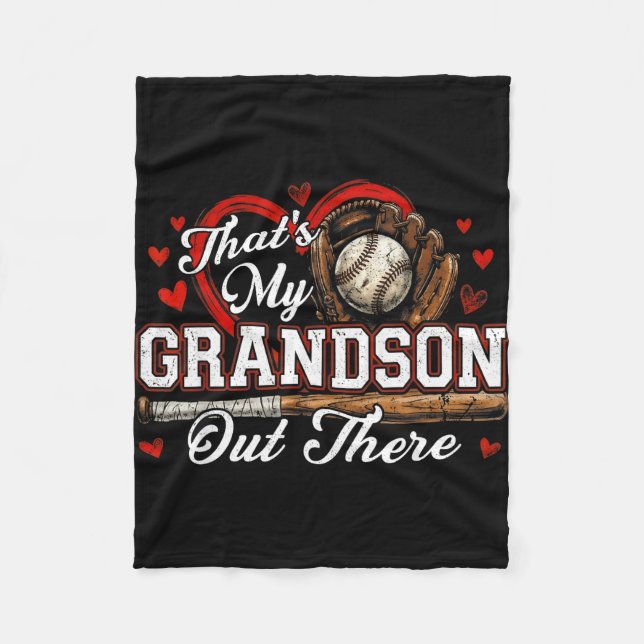 Cobertor De Velo É o neto lá fora mulheres beisebol avó (Frente)
