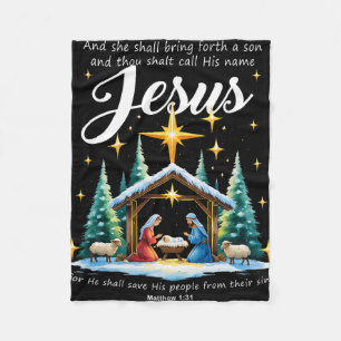 Cobertor De Velo E Tu Chamarás o Seu Nome Jesus Natal Cristo