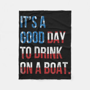 Cobertor De Velo É Um Bom Dia Para Beber Em Um Barco Patriótico Jul