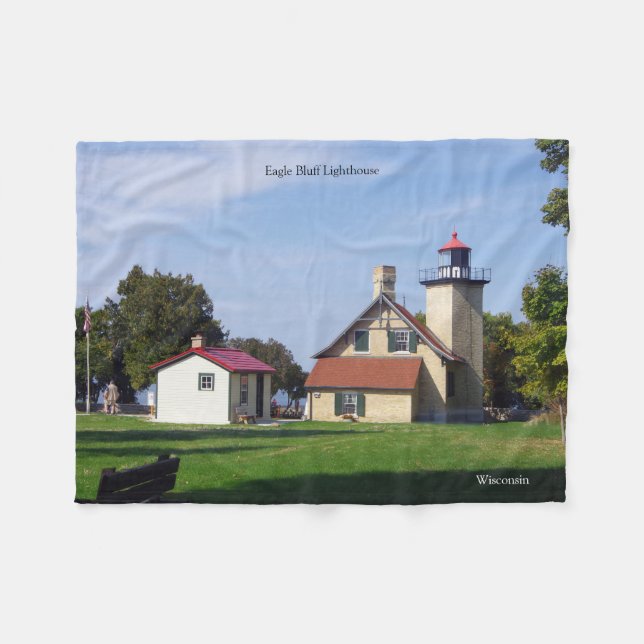 Cobertor De Velo Eagle Bluff Lighthouse fleece blanket (Frente (Horizontal))
