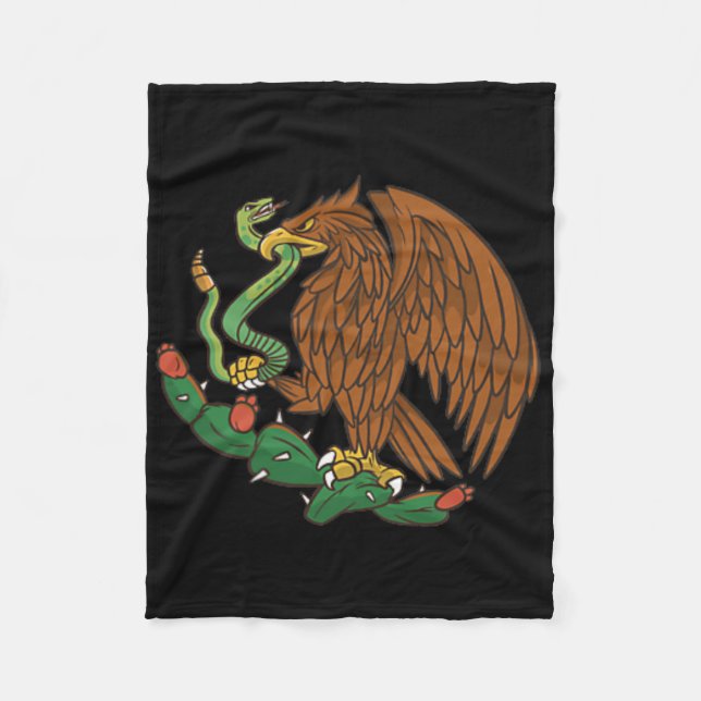 Cobertor De Velo Eagle Emblem México Bandeira Mexicana Cinco De May (Frente)