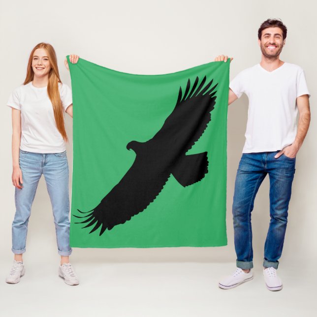 Cobertor De Velo Eagle Flying Green Fleece Blanket - Suas Cores (In Situ)
