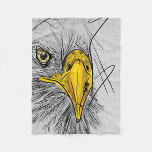Cobertor De Velo Eagle Sketch Face Wall Art