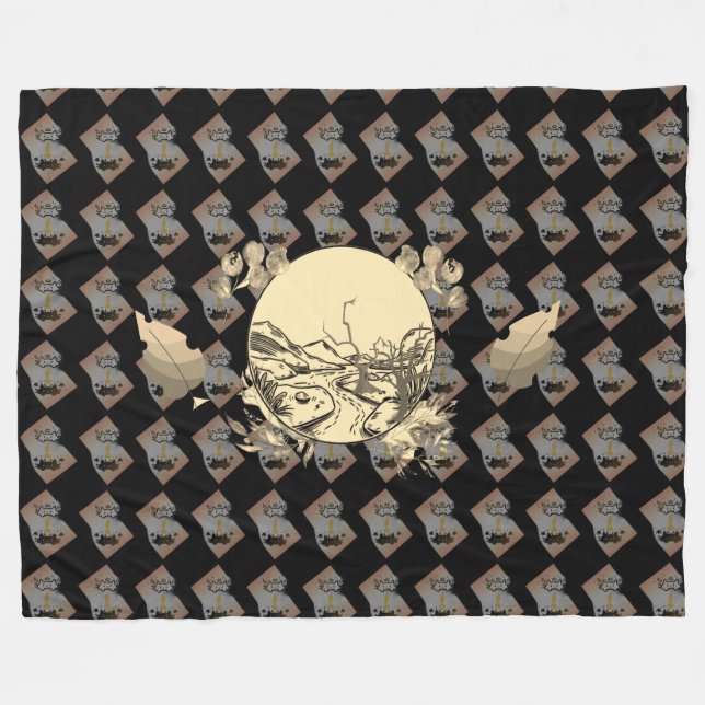 Cobertor De Velo Early Historical Education Fleece Blanket (Frente (Horizontal))