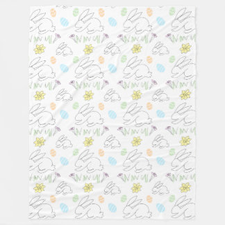 Cobertor De Velo Easter Bunny Fleece Blanket