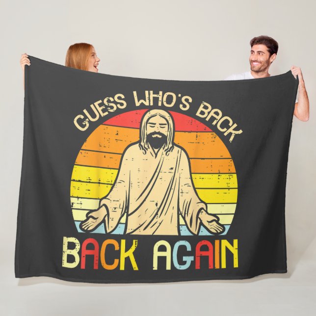 Cobertor De Velo Easter Jesus Guess Whos Back Religious Christian (In Situ)