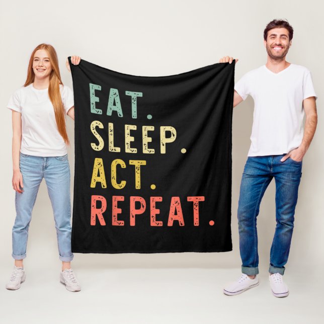 Cobertor De Velo Eat Sleep Act Repetir (In Situ)