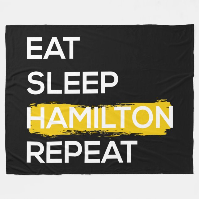 Cobertor De Velo Eat Sleep Hamilton Repetir II (Frente (Horizontal))