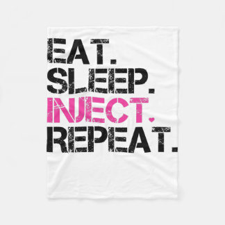Cobertor De Velo Eat Sleep Inject Repeat Nurse Injector