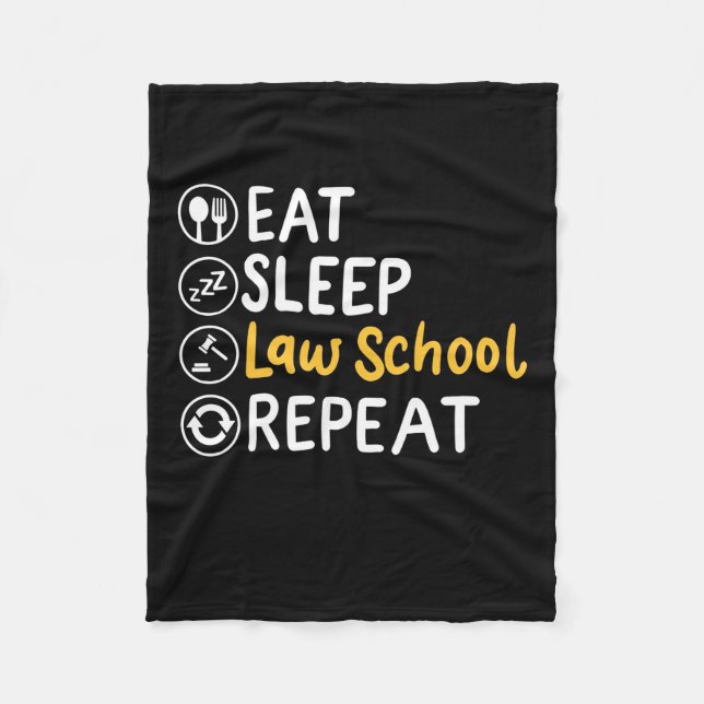 Cobertor De Velo Eat Sleep Law School Repeat (Frente)