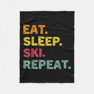 Cobertor De Velo Eat Sleep Ski Repete Ski Winter Holiday Skiet