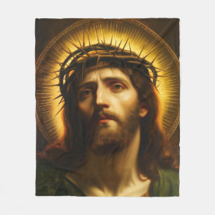 Cobertor De Velo Ecce Homo Jesus Cristo com Coroa de Espinhos