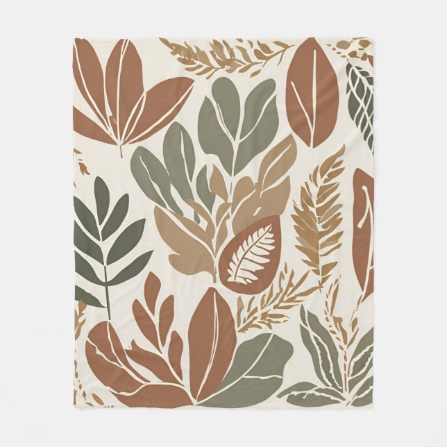 Cobertor De Velo Eclectic Natural Terracotta Wildflower Rustic Boho (Frente)