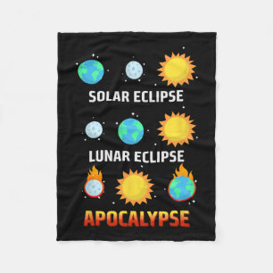 Cobertor De Velo Eclipse Lunar Apocalypse Engraçado Eclipse