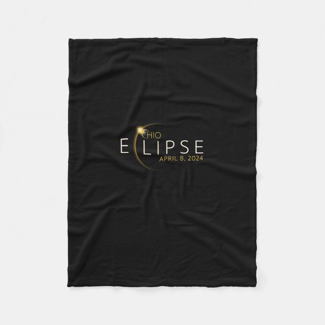 Cobertor De Velo Eclipse Solar 2024 State Ohio Total Eclipse Solar (Frente)