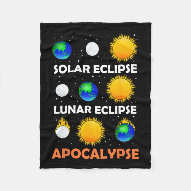 Cobertor De Velo Eclipse Solar Espaço do Professor de Ciência Lunar (Frente)