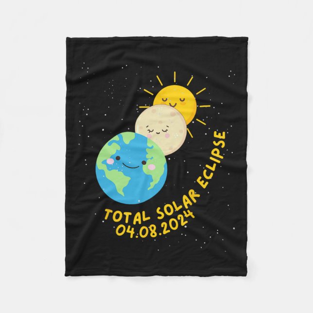 Cobertor De Velo Eclipse Solar Total 2024 Kids De Eclipse Solar Cut (Frente)