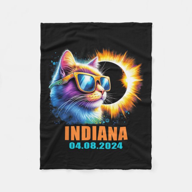 Cobertor De Velo Eclipse Solar Total de Indiana 2024 (Frente)