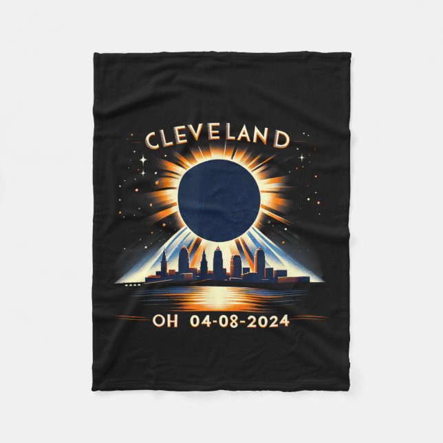 Cobertor De Velo Eclipse Solar Total Oh abril 2024 Cleveland Sol (Frente)