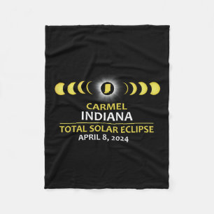 Cobertor De Velo Eclipse total de Indiana 2024 Eclipse Total do Sol