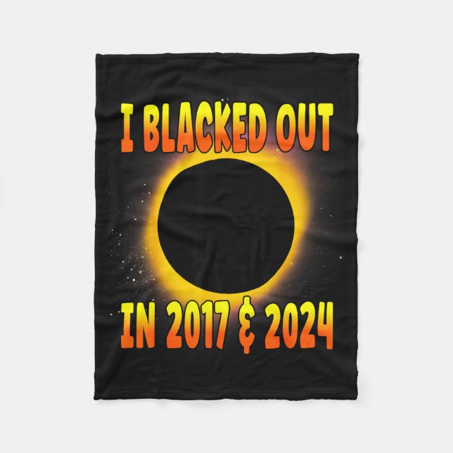 Cobertor De Velo Eclipse Total Solar 2017 Fofo Preto (Frente)