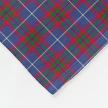 Edinburgh Scotland District Tartan Fleece Blanket