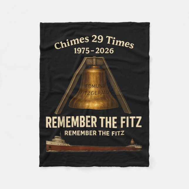 Cobertor De Velo Edmund Fitzgerald, Remember The Fitz Great Lakes M (Frente)