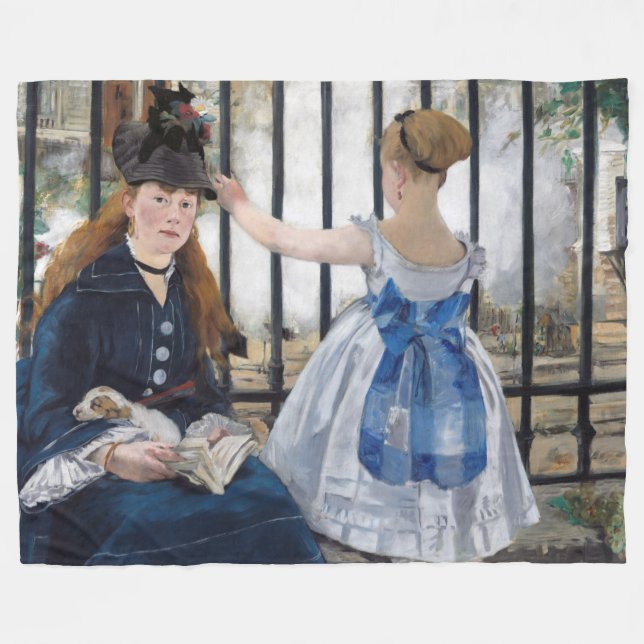 Cobertor De Velo Edouard Manet - A Via Ferroviária (Frente (Horizontal))