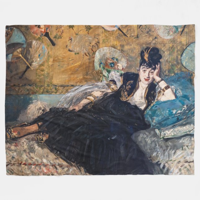 Cobertor De Velo Edouard Manet - Senhora com Leques (Frente (Horizontal))
