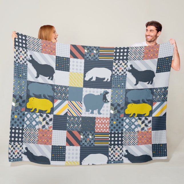 Cobertor De Velo Edredão do falso dos hipopótamos (In Situ)