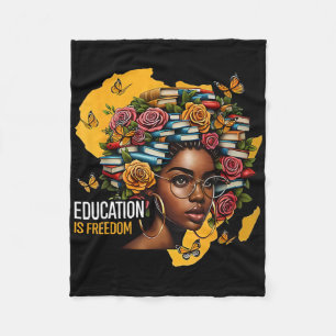 Cobertor De Velo Educação de História Negra É Livros de Liberdade P