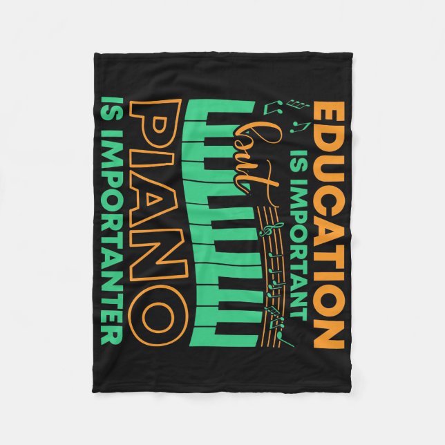 Cobertor De Velo Educação Musical E Piano (Frente)