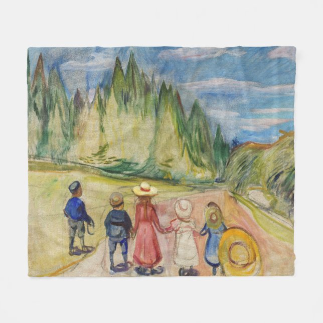 Cobertor De Velo Edvard Munch - A Floresta de Fairytale (Frente (Horizontal))