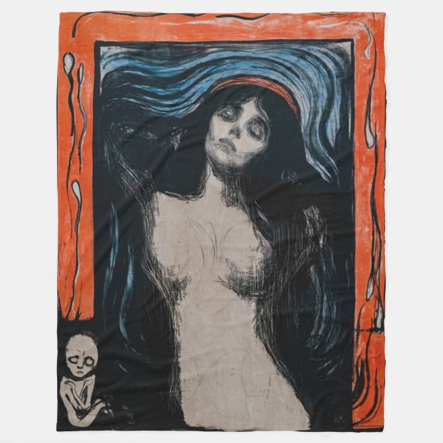 Cobertor De Velo Edvard Munch - Madona Litografia (Frente)