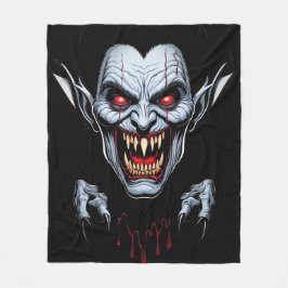 Cobertor De Velo Eerie Vampire Face Fleece Blanket