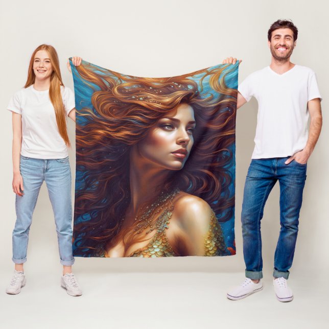 Cobertor De Velo Eetérea Sereia Art Impressão Fantasy Underwater Se (In Situ)