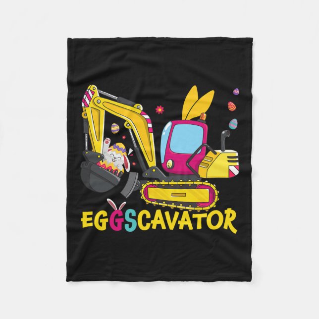 Cobertor De Velo Eggscavator Felz pascoa Engraçado Escavador Caça E (Frente)