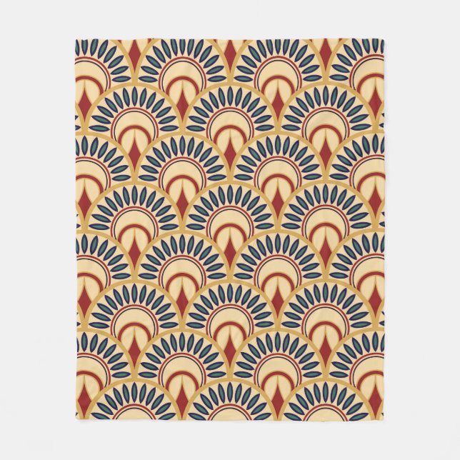 Cobertor De Velo Egyptian Motif Fish Scales Seamless Pattern (Frente)