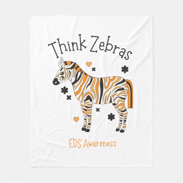 Cobertor De Velo Ehlers Danlos Syndrome Cozy Zebra Blanket (Frente)